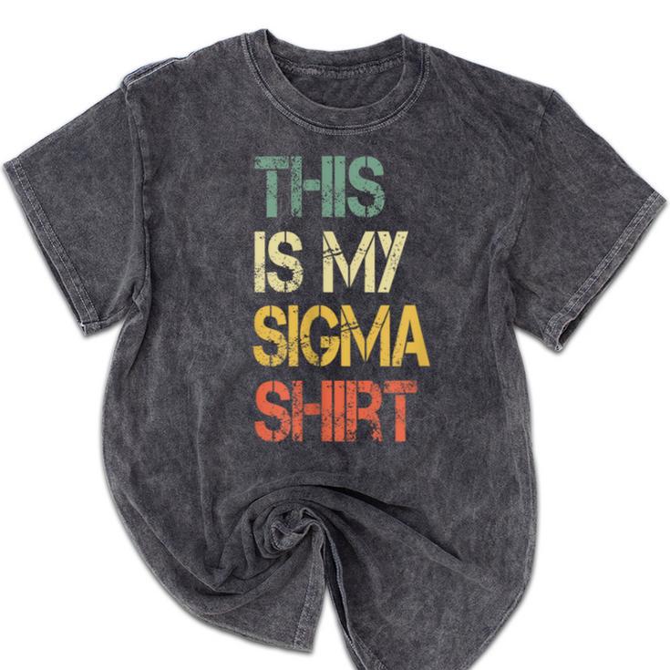 This Is My Sigma Shirt Male Lone Wolf Minimalist Introvert Mineral Wash Tshirts