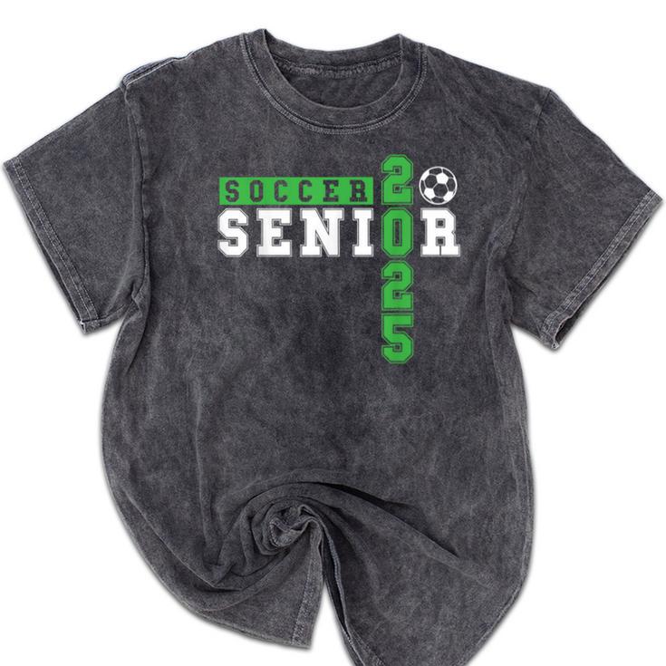 Soccer Senior Night Soccer Senior 2025 Graduation 14 Mineral Wash Tshirts