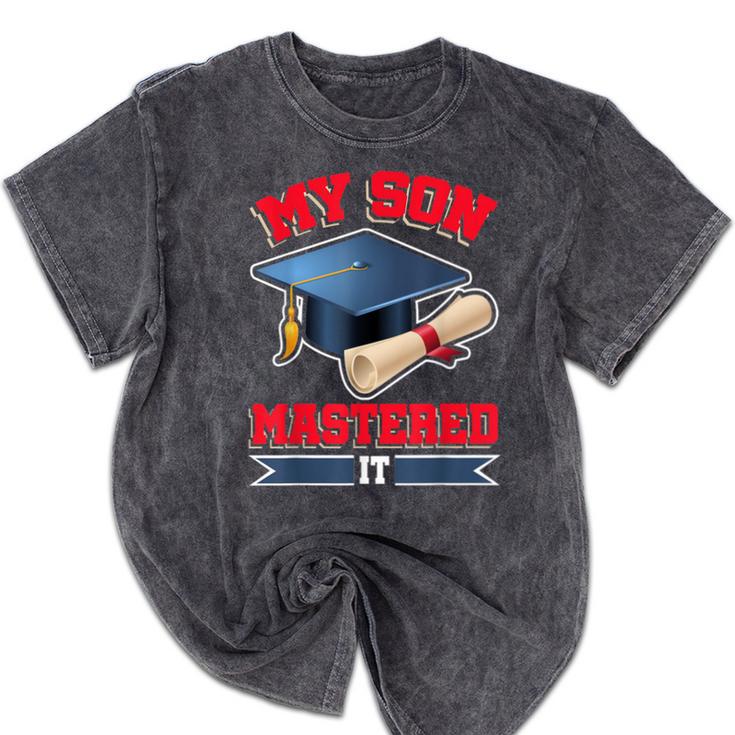 My Son Mastered It Shirt Masters Tee Graduate Graduation Mineral Wash Tshirts