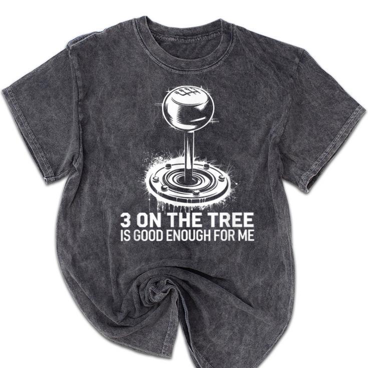 Stick Shift Nostalgia Column Shift Line Mineral Wash Tshirts