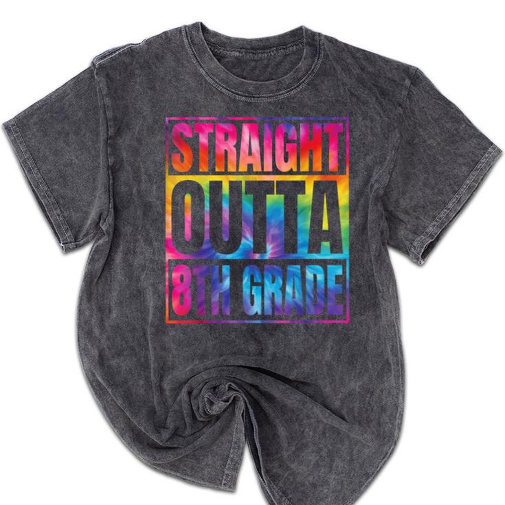 Straight Outta 8th Grade Great Graduation Eighth Grade Mineral Wash Tshirts