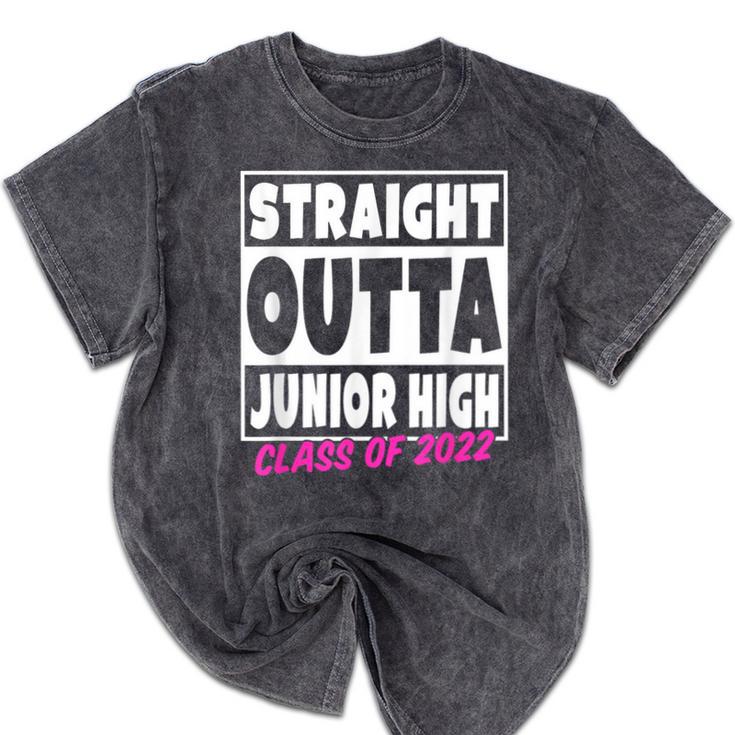 Straight Outta Junior High School Graduation Mineral Wash Tshirts