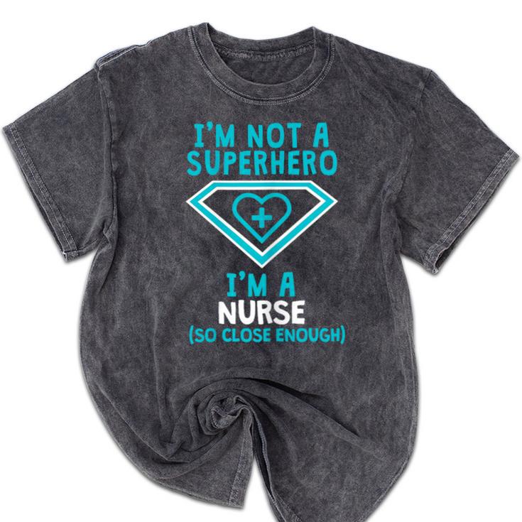 Superhero RN Nurse Shirt Graduation Mineral Wash Tshirts
