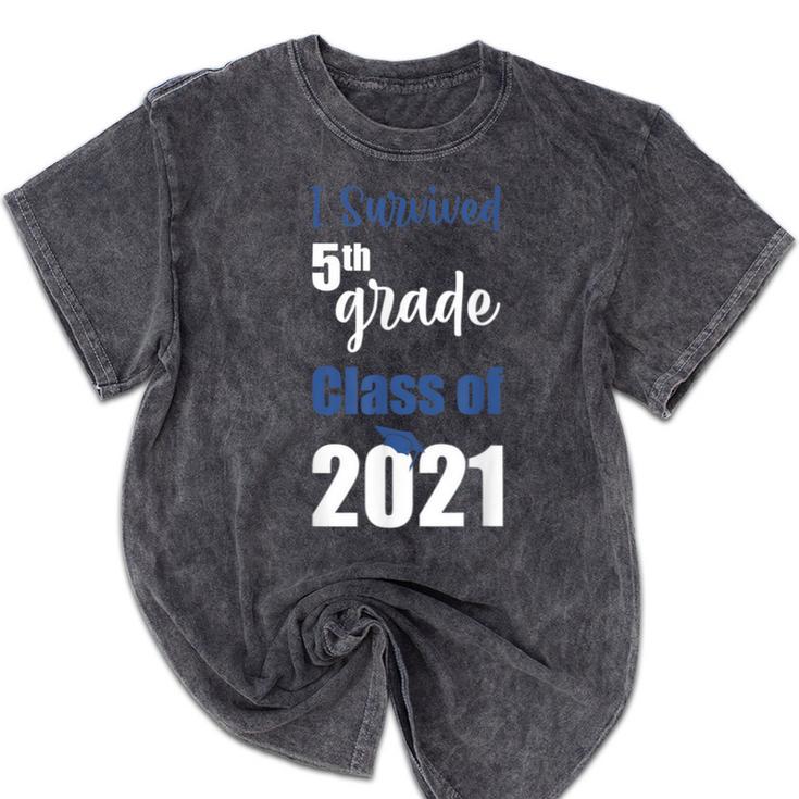 I Survived 5th Grade Class Of 2021 Quarantined Graduation 2 Mineral Wash Tshirts