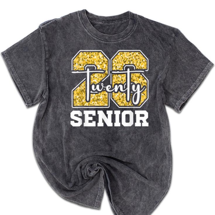 Twenty 2026 Class Of 26 Seniors Back To School Graduation Mineral Wash Tshirts