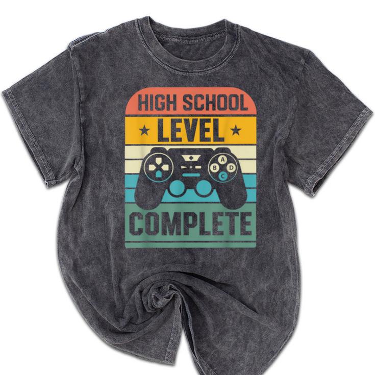 Vintage Class Of 2024 High School Graduation Student Mineral Wash Tshirts