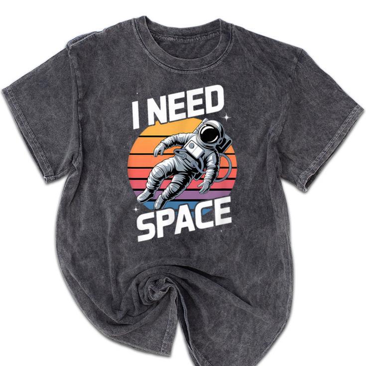 Vintage Space For Introverts I Need Space Mineral Wash Tshirts