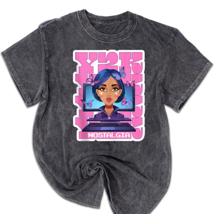 Y2K Nostalgia Retro Aesthetic Trendy Vintage Mineral Wash Tshirts