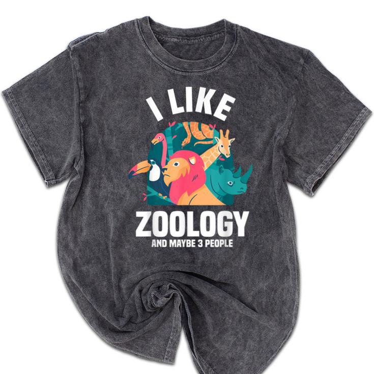 Zoologist Scientist Wildlife Biologist Zoology Introverted Mineral Wash Tshirts