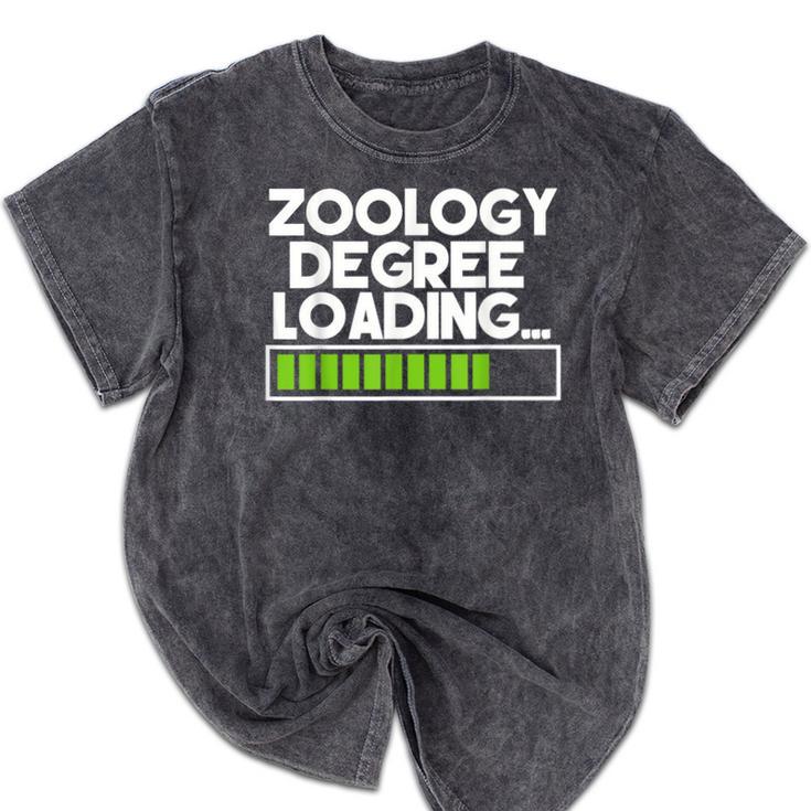 Zoology Degree Loading Zoologist Graduation Student Tee Mineral Wash Tshirts