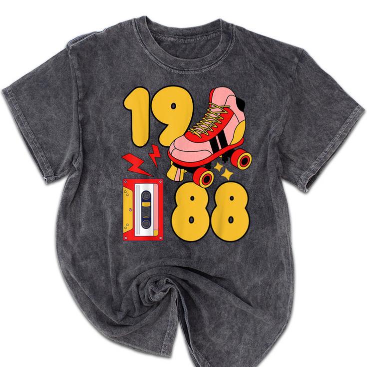 1988 Retro Raised On 80s Music Old School Nostalgia Punk Mineral Wash Tshirts