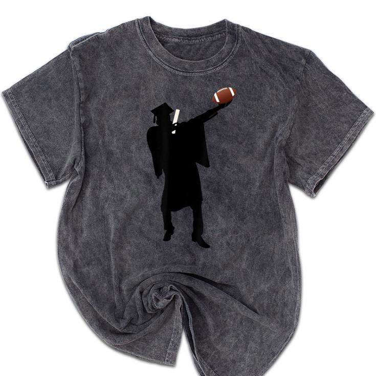 2019 Football Graduation Dab Shirt- Dabbing Graduate Mineral Wash Tshirts