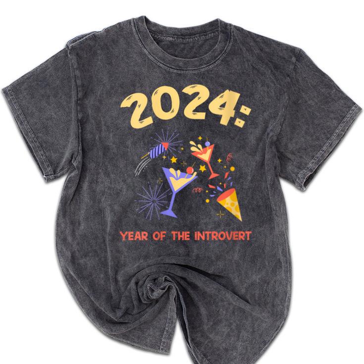 2024 Year Of The Introvert New Year Adventures Mineral Wash Tshirts 2024 Year Of The Introvert New Year Adventures Mineral Wash Tshirts
