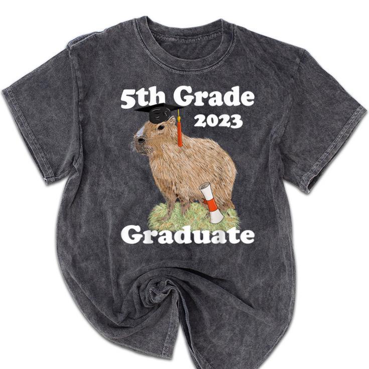 5th Grade Graduation Class Of 2023 Capybara Fifth Graduate Mineral Wash Tshirts