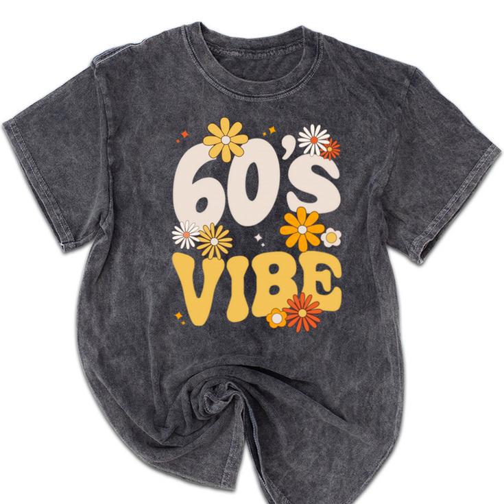 60's Vibe Vintage Nostalgia Mixtape Era 1960s Party Groovy Mineral Wash Tshirts