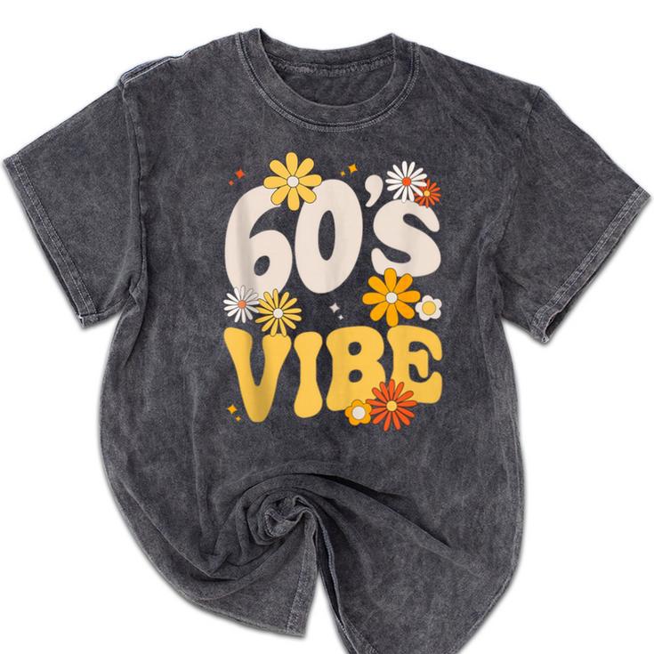 60's Vibe Vintage Nostalgia Mixtape Era 1960s Party Groovy Mineral Wash Tshirts