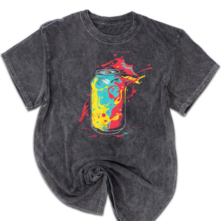 80s Nostalgia Soda Can Mineral Wash Tshirts