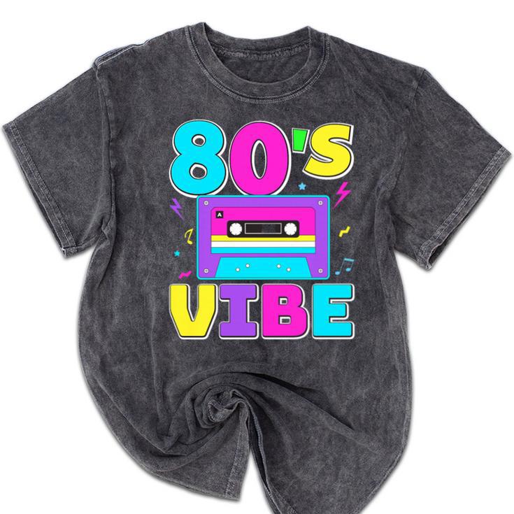 80's Vibe Retro Style Cassette Tape Nostalgia 1980s Party Premium Tri-Blend Mineral Wash Tshirts