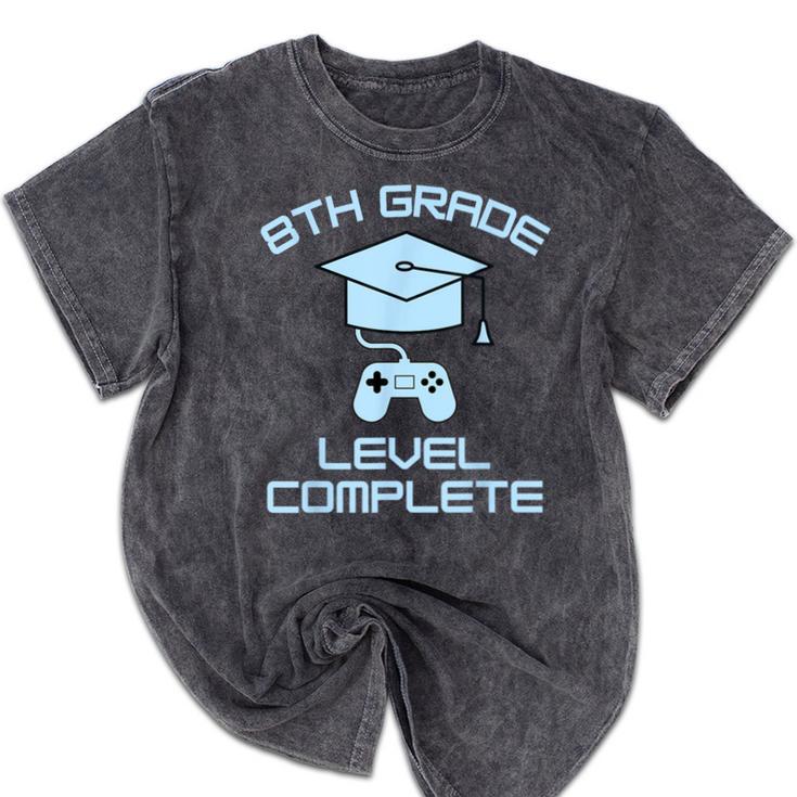 8th Grade Level Complete Eighth Grade Gamer Graduation Day Mineral Wash Tshirts