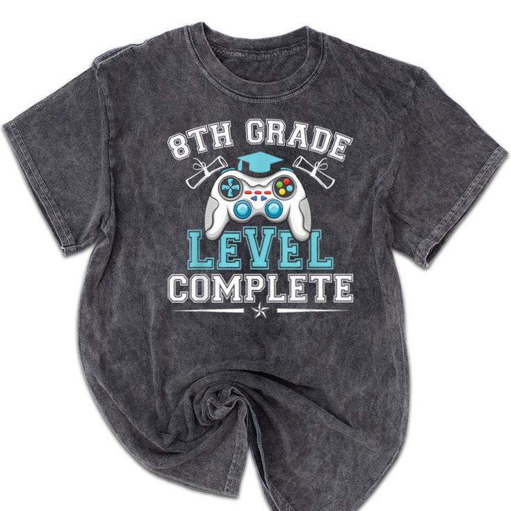 8th Grade Level Complete Graduation 2025 Class Eighth Grade Mineral Wash Tshirts