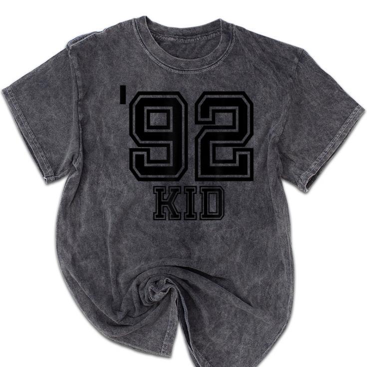 '92 Kid Perfect Vintage Retro Nostalgia Gear For Year 1992 Mineral Wash Tshirts