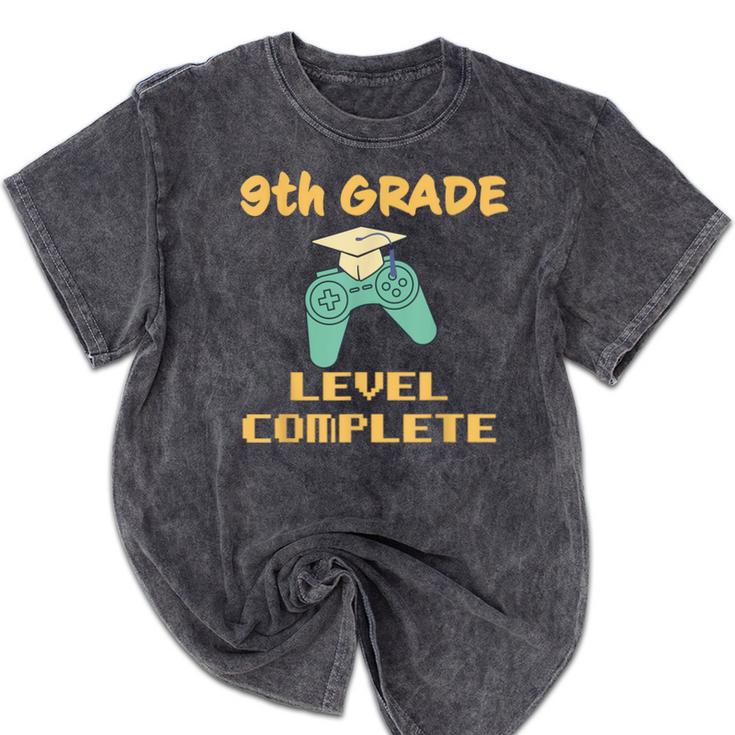 9th Grade Graduate Boys Girls Gamer Ninth Grade Graduation Mineral Wash Tshirts
