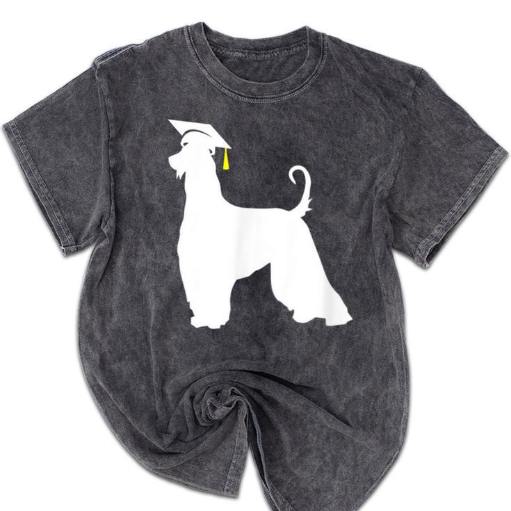 Afghan Hound Graduation Dog Graduate Men Women Kids Mineral Wash Tshirts