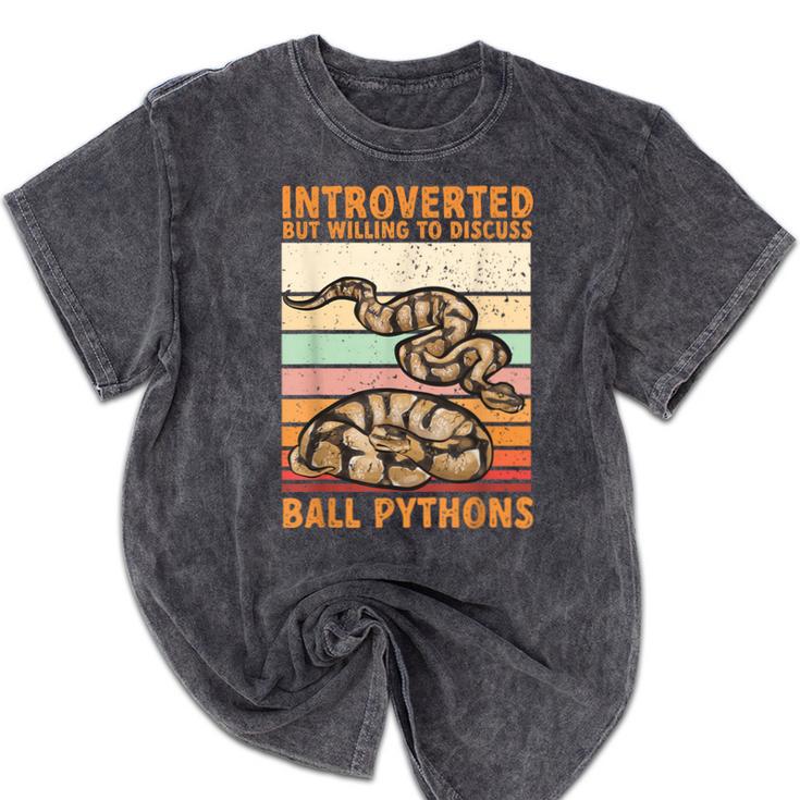 Ball Python Snake Introvert Ball Python Mineral Wash Tshirts Ball Python Snake Introvert Ball Python Mineral Wash Tshirts