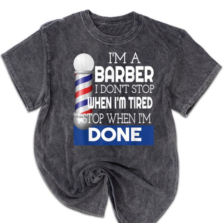 Barber Stylist Barber College Graduation Mineral Wash Tshirts