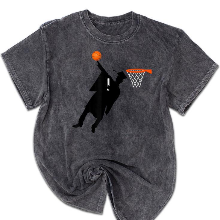 Basketball Slam Dunk Elementary Graduation 2025 6th Grade Mineral Wash Tshirts