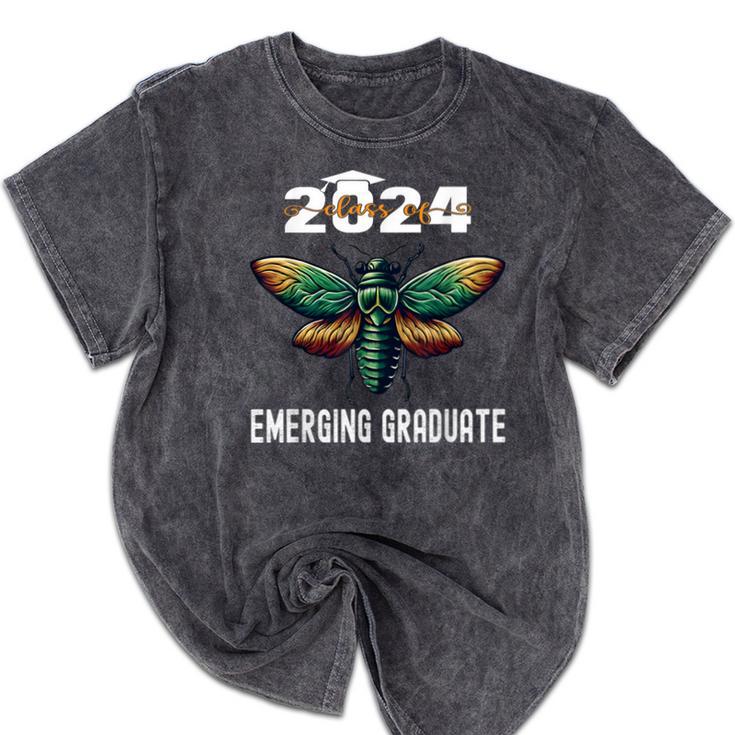 Biology Class Of 2024 Emerging Graduation For Him Mineral Wash Tshirts