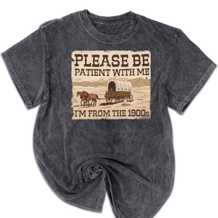 Boomer Millennial Please Be Patient I'm From The 1900s Mineral Wash Tshirts