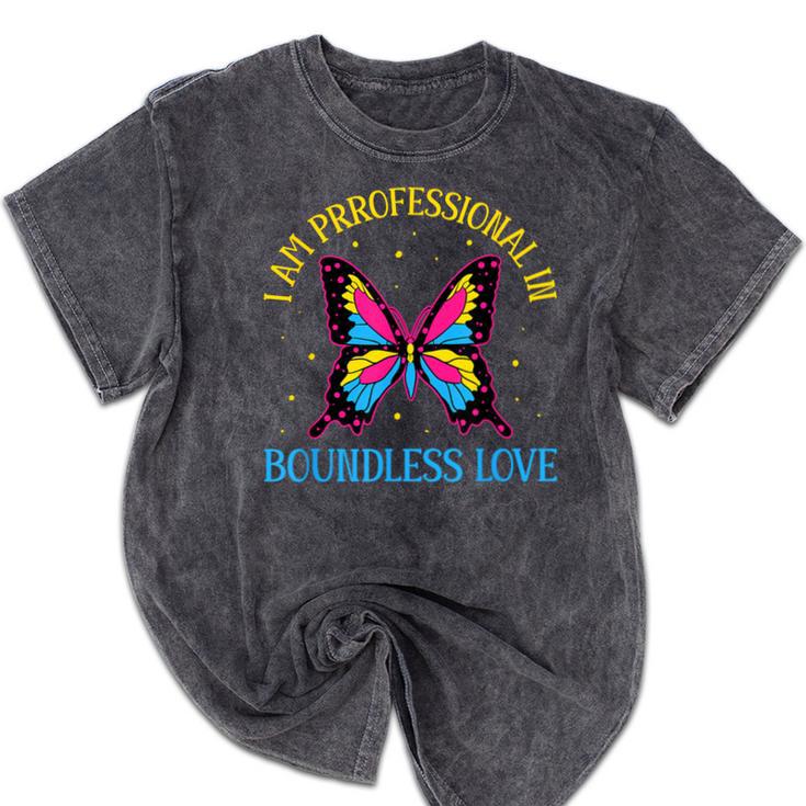 Boundless Love Pan Pride Pansexual Introvert Omnisexuality Mineral Wash Tshirts