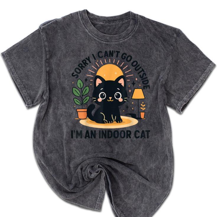 Cat Shirt Introvert Sorry I Can’t Go I’m An Indoor Cat Mineral Wash Tshirts Cat Shirt Introvert Sorry I Can’t Go I’m An Indoor Cat Mineral Wash Tshirts