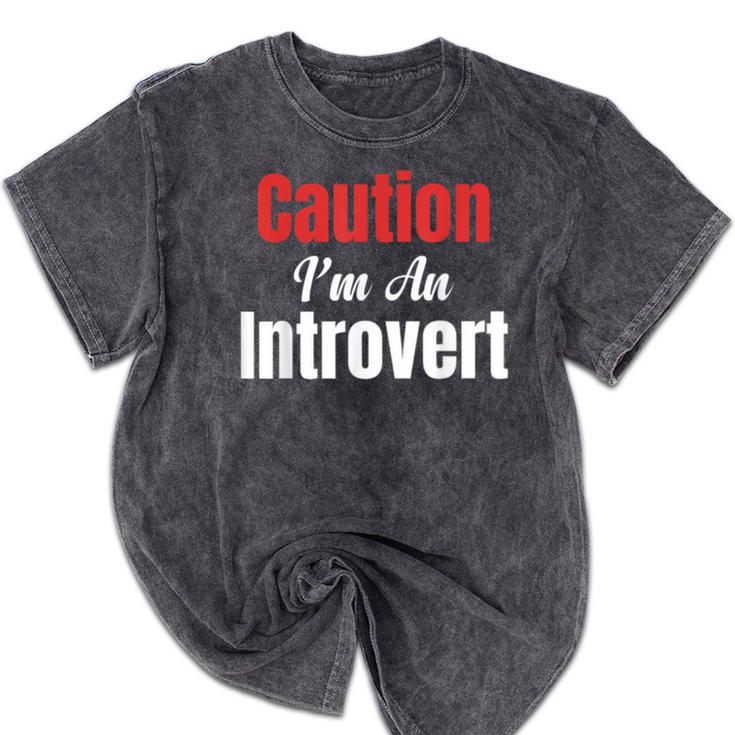 Caution I'm An Introvert Sarcastic Geek Video Gamer Jokes Mineral Wash Tshirts Caution I'm An Introvert Sarcastic Geek Video Gamer Jokes Mineral Wash Tshirts