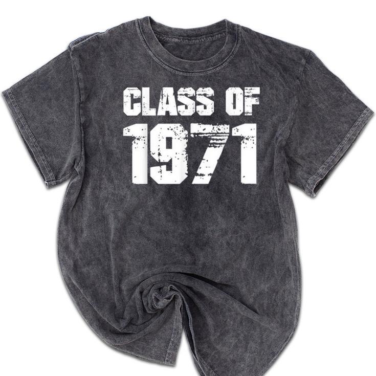 Class Of 1971 High School College Graduation Reunion T-Shirt Mineral Wash Tshirts