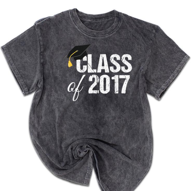 Class Of 2017 Senior Graduation Mineral Wash Tshirts