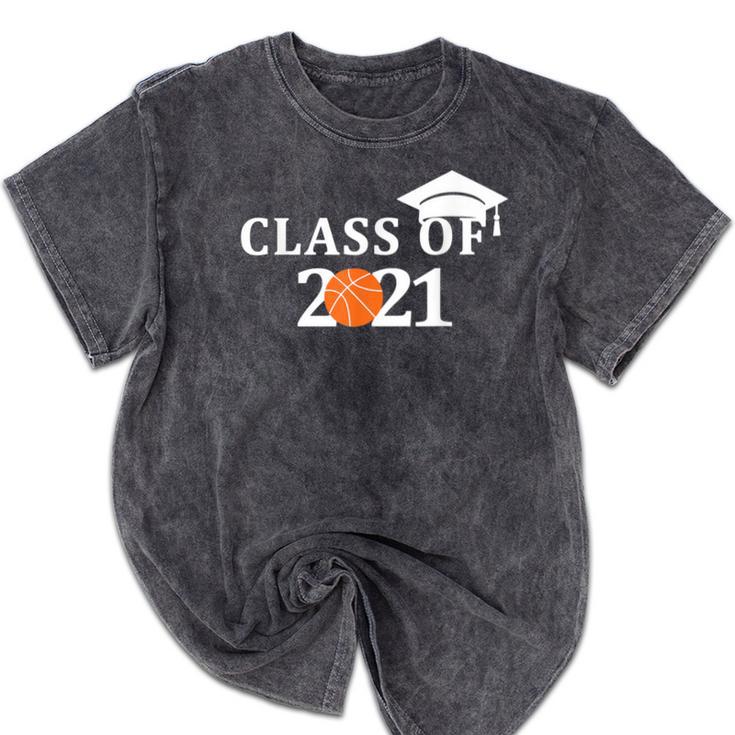 Class Of 2021 Graduation Him Her Basketball Pullover Mineral Wash Tshirts