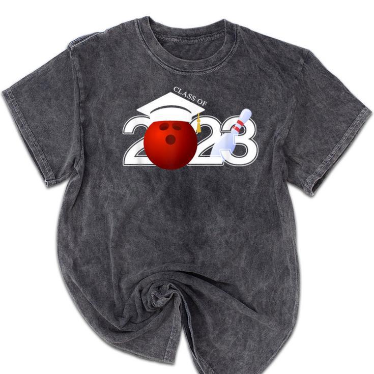 Class Of 2023 Graduation For Him Her Bowling Mineral Wash Tshirts