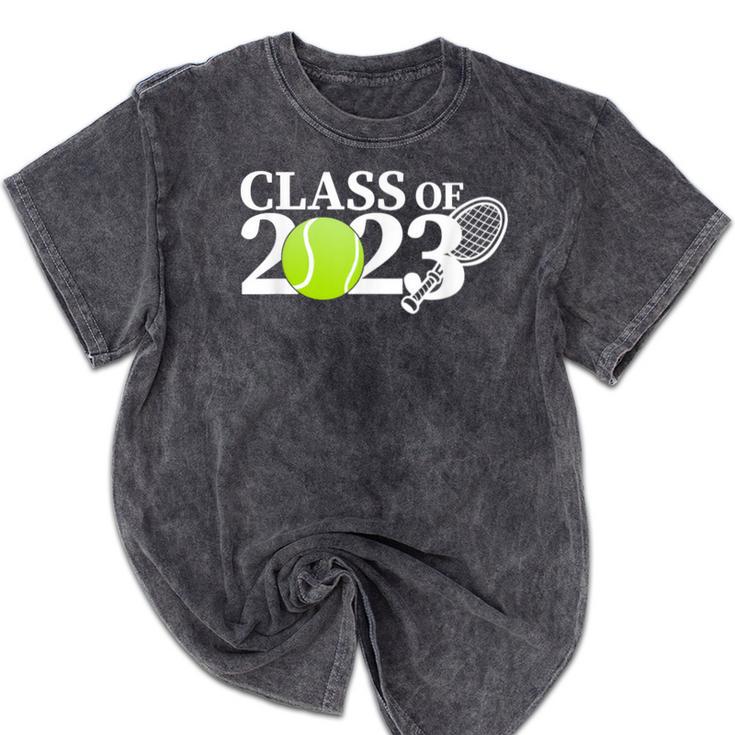 Class Of 2023 Graduation Senior Tennis Player Mineral Wash Tshirts