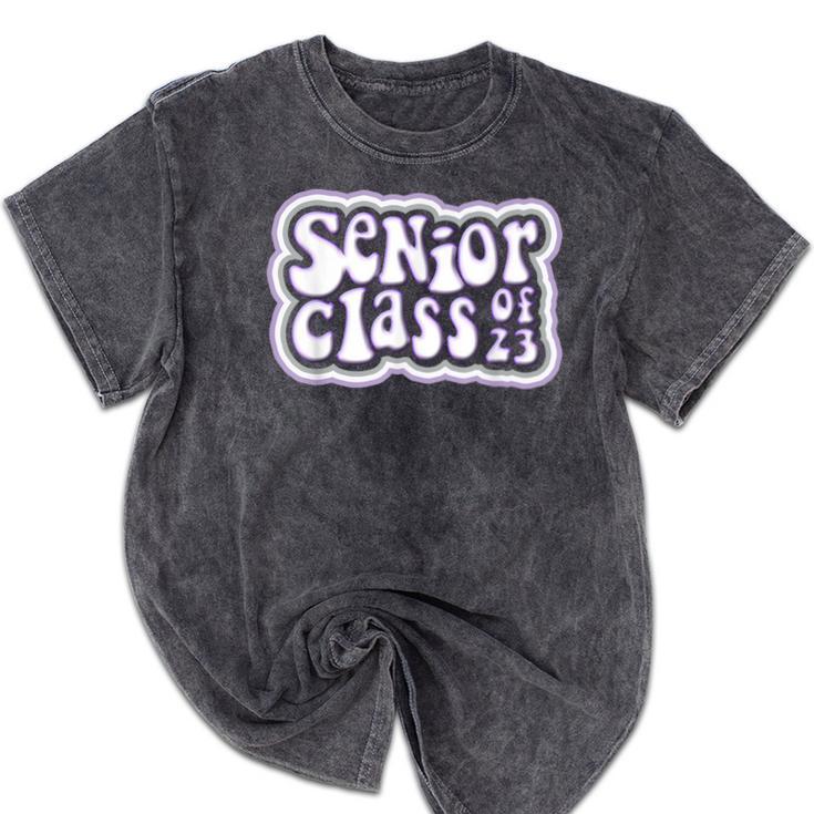 Class Of 2023 Senior Back To School Graduation Mineral Wash Tshirts