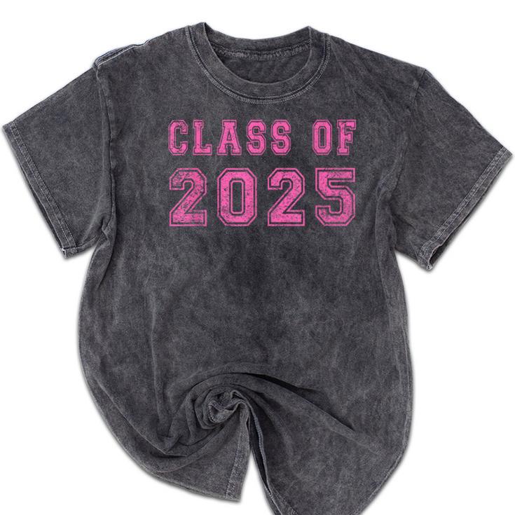 Class Of 2025 High School Graduation Date GraduateShirt Mineral Wash Tshirts