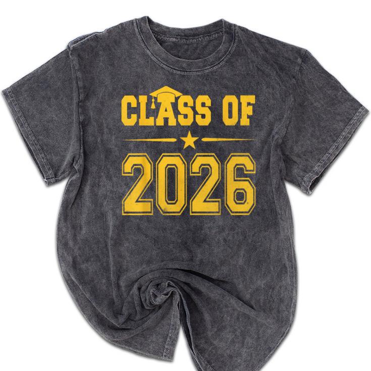 Class Of 2026 Shirt Graduation Mineral Wash Tshirts