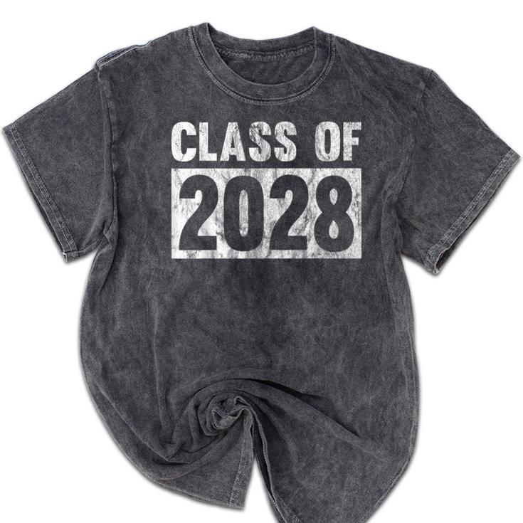 Class Of 2028 Future Graduation Mineral Wash Tshirts