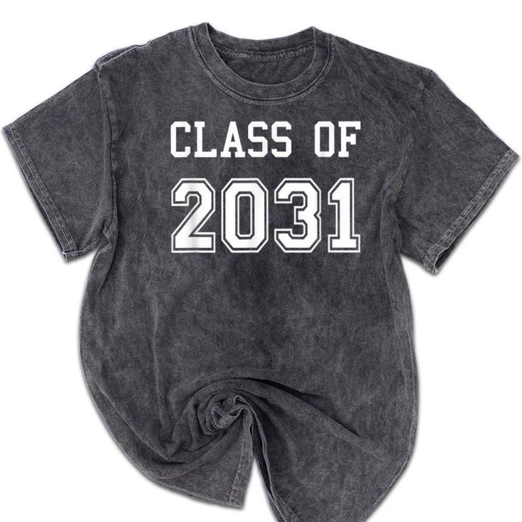 Class Of 2031 Shirt Graduation School Future Graduate Mineral Wash Tshirts