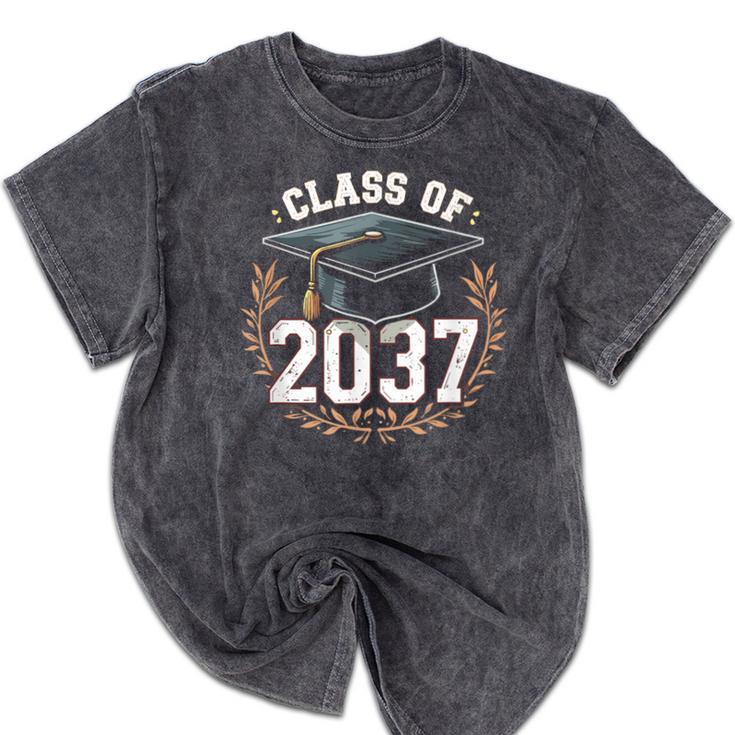 Class Of 2037 Graduation Mineral Wash Tshirts