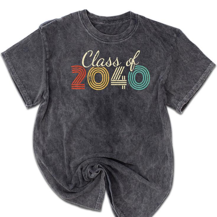 Class Of 2040 Senior Graduate 2040 Graduation Mineral Wash Tshirts