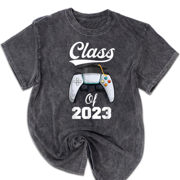 Class Of Gamer 2023 Shirt Graduation Game Boy Graduate Mineral Wash Tshirts