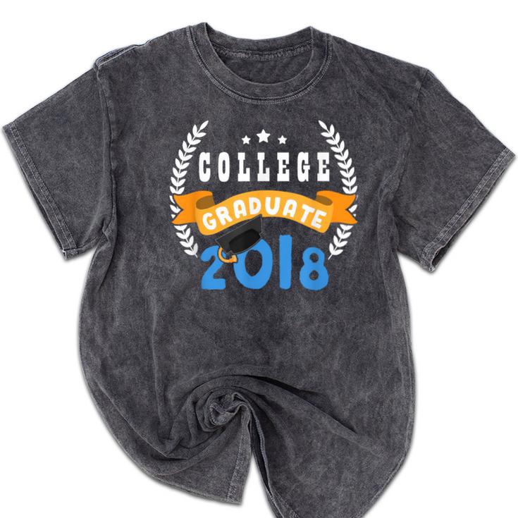 College Graduation Shirts Graduate Grad 2018 Mineral Wash Tshirts