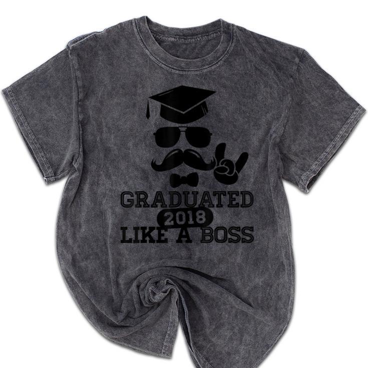 College High School Graduation Grad 2018 Shirt Mineral Wash Tshirts